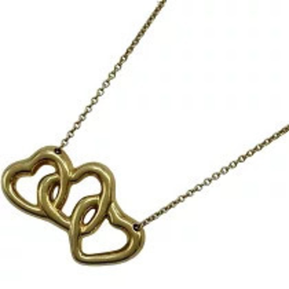Tiffany Co Paloma Picasso Triple Heart Necklace Gold